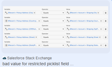 Bad value for restricted picklist field: centimeters